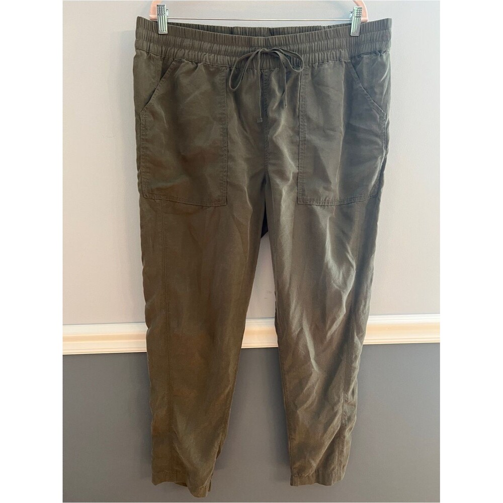 Lucky Brand Olive Green Utility Pants Drawstring Lightweight Size XL